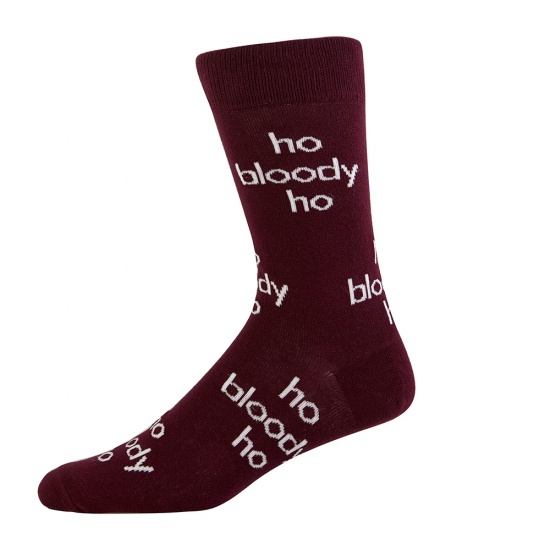 Ho Bloody Ho Men's Burgundy Socks - Adult Socks - UK Size 6-11